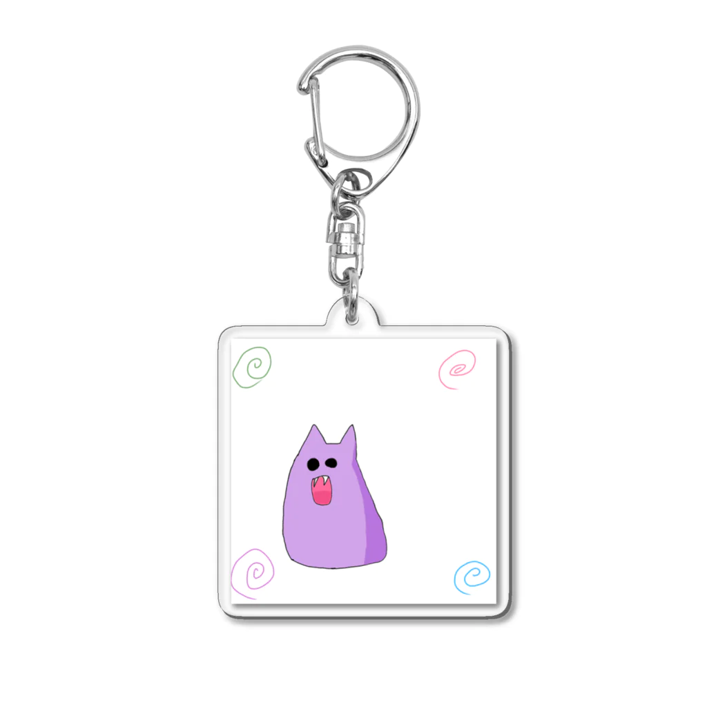 みいこさんのムラサキネコさん Acrylic Key Chain