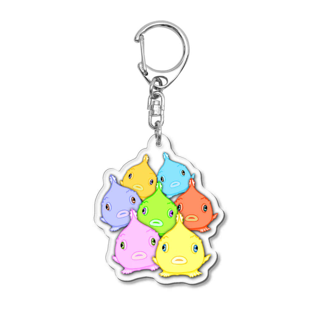 LalaHangeulの団子状態のダンゴウオたち Acrylic Key Chain