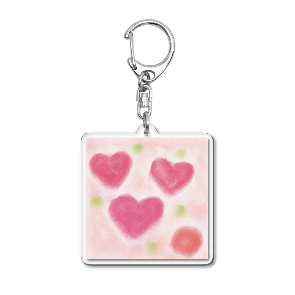 my pastel（いしはら　まさこ）のハートの果物 Acrylic Key Chain