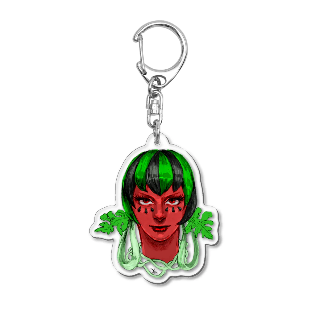 ken1219のスイカ女 Acrylic Key Chain