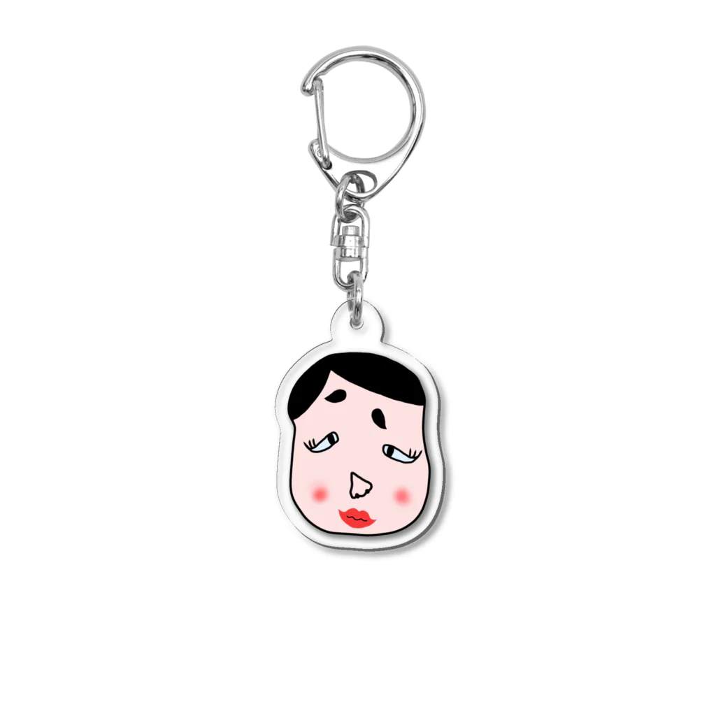 CHOSANAのネオ福笑い 頬を赤らめて Acrylic Key Chain