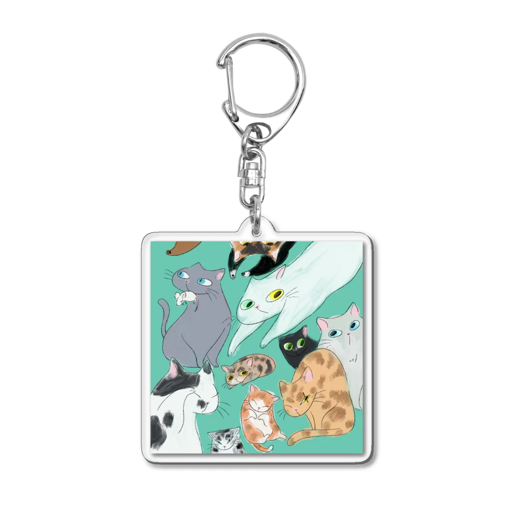 三毛猫汰郎のいろいろねこちゃん Acrylic Key Chain