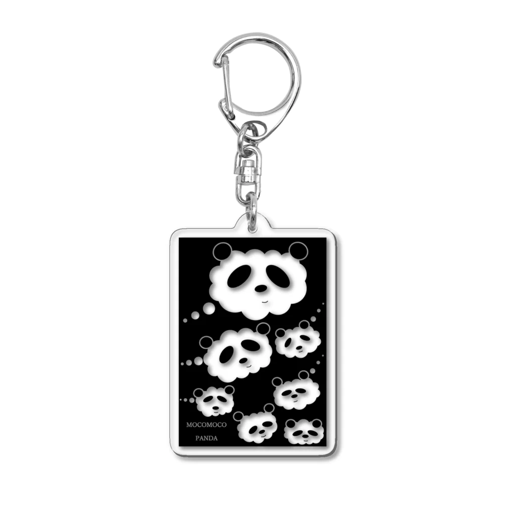 WISSCOLOR【ｳｨｽﾞｶﾗｰ】のもこもこパンダ【透明パンダ】 Acrylic Key Chain
