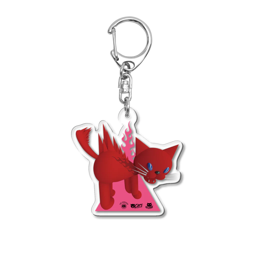 LONESOME TYPE ススの威嚇ネコ Acrylic Key Chain