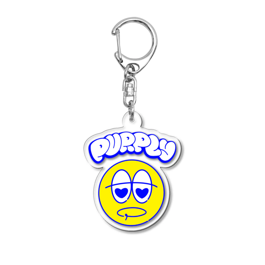 PURPLY ®︎の恋に落ちたニコちゃん Acrylic Key Chain