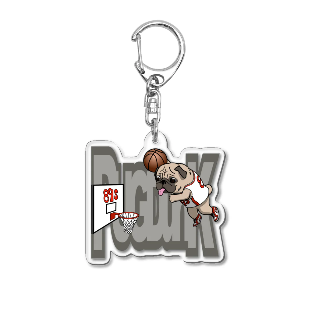 パグ PUG ぱぐ  OHMAI GALLERYのPUG-パグ-ぱぐ　おパグダンク グッズ-2 Acrylic Key Chain
