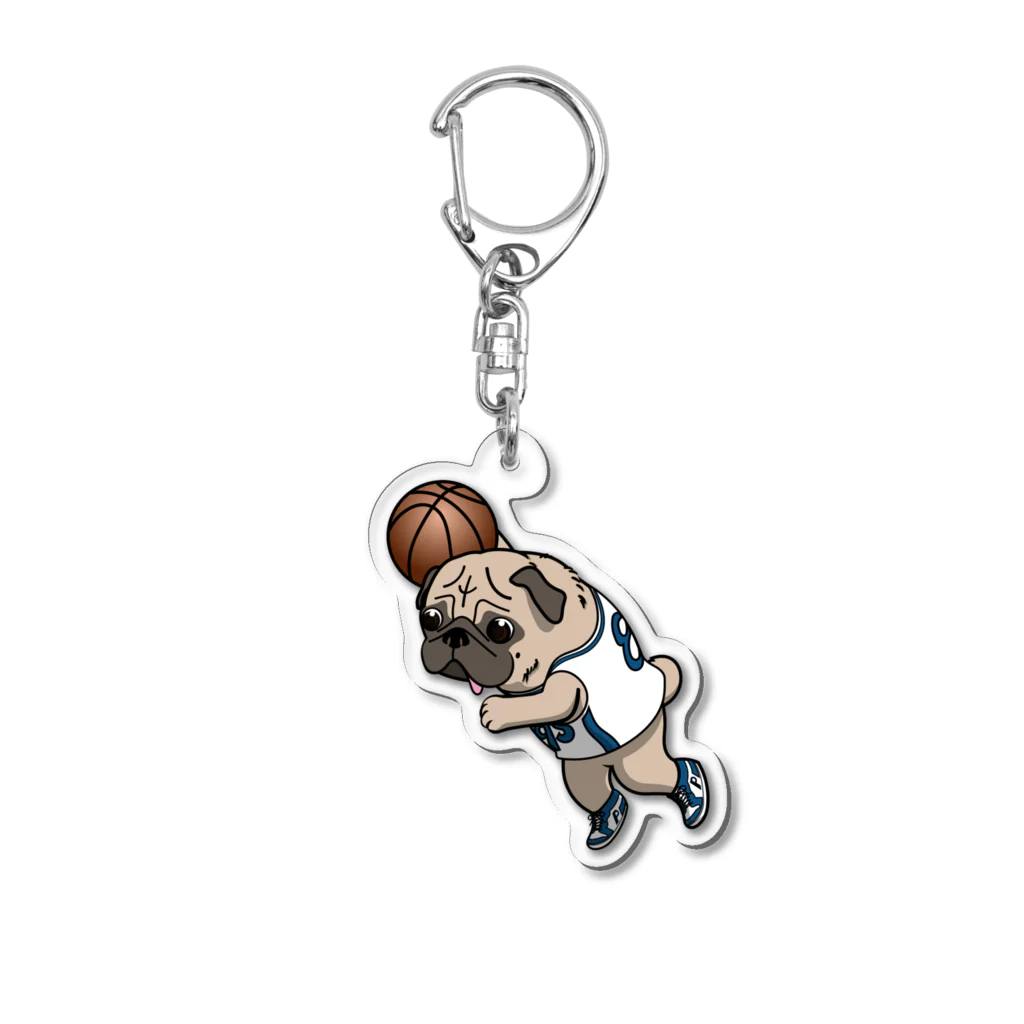 パグ PUG ぱぐ  OHMAI GALLERYのPUG-パグ-ぱぐ　おパグダンク グッズ-3 Acrylic Key Chain