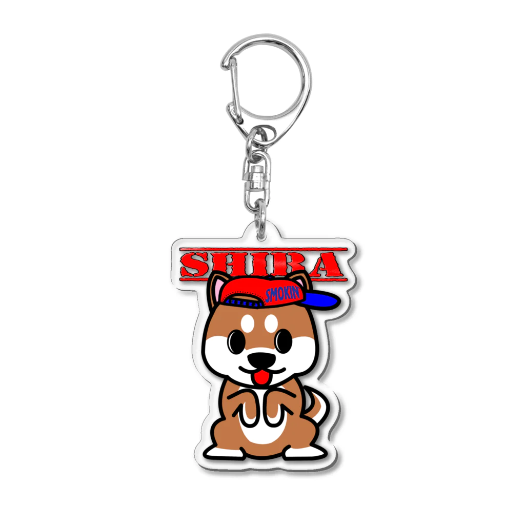 オリジナルデザインTシャツ　SMOKIN'のちんちん柴犬 Acrylic Key Chain