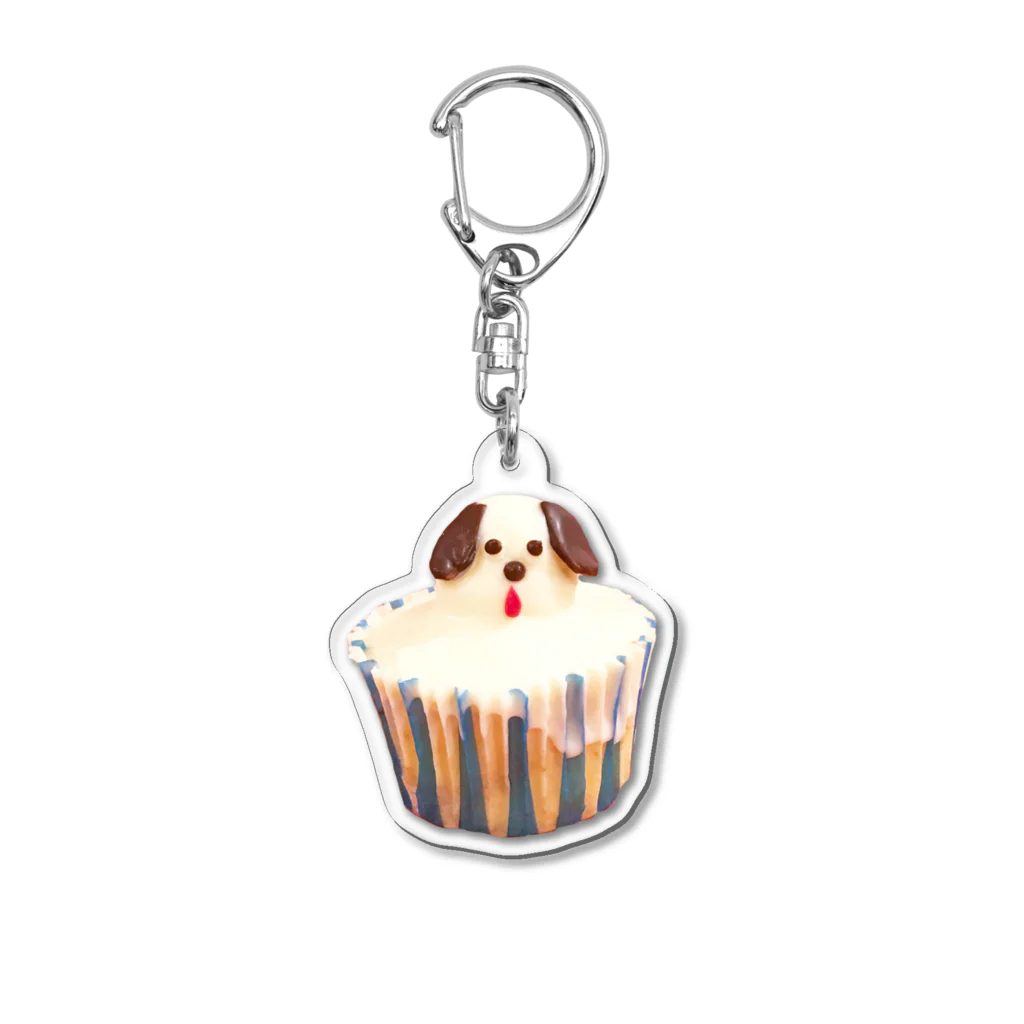 Maison terrierのカップケーキ犬 アクリルキーホルダー