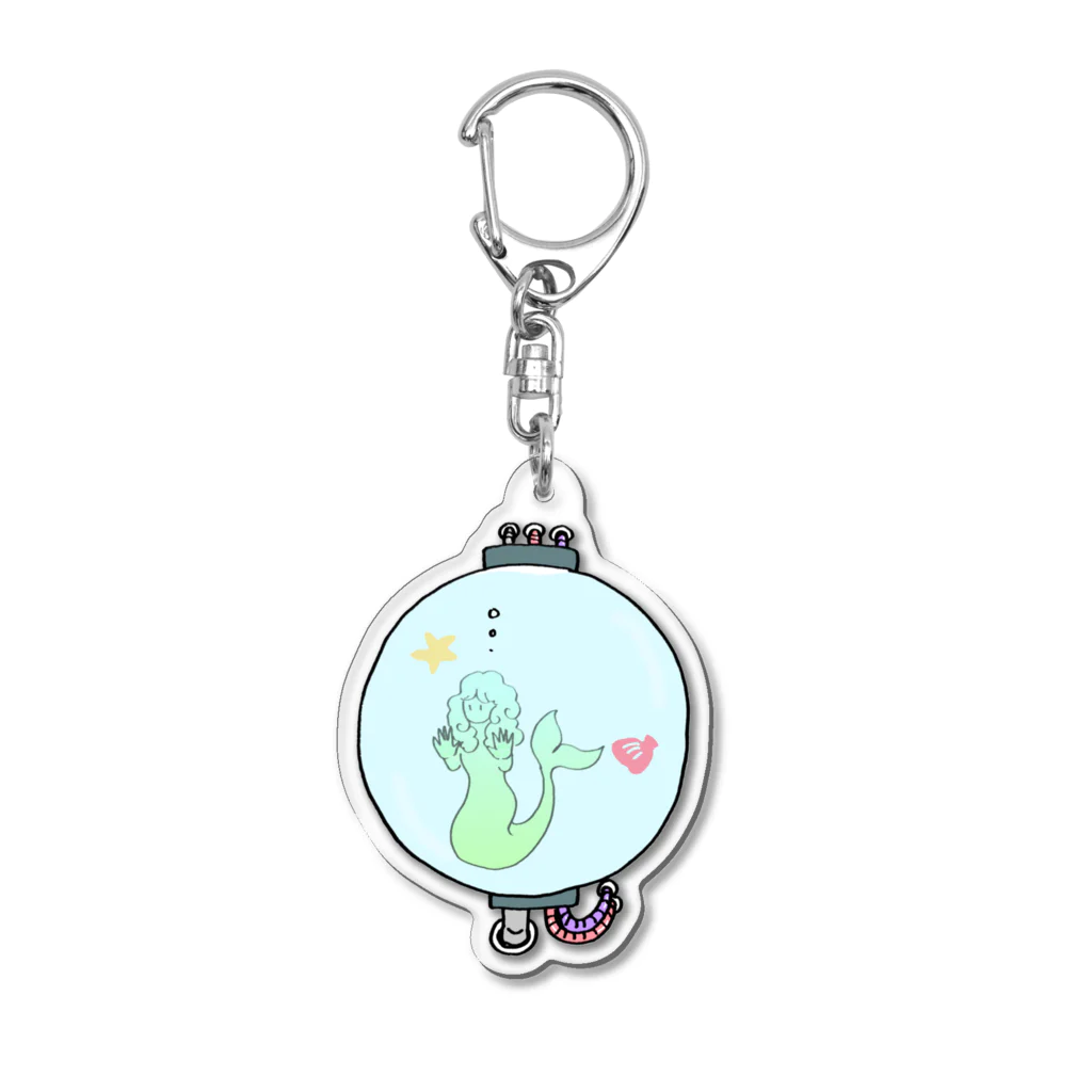 杜の魚のカプセル人魚 Acrylic Key Chain