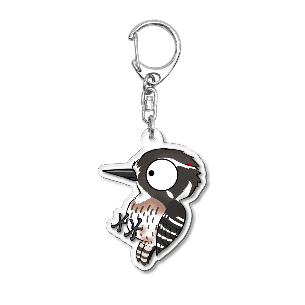 とりみちゃんの野鳥グッズのお店のコゲラ Acrylic Key Chain