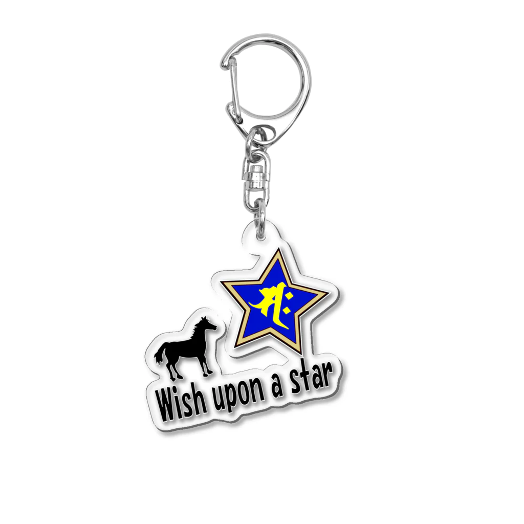 Yuko’ｓ Galleryの【開運祈願】星に願いを！ Wish upon a star! 午年生まれ守護梵字サク アクリルキーホルダー