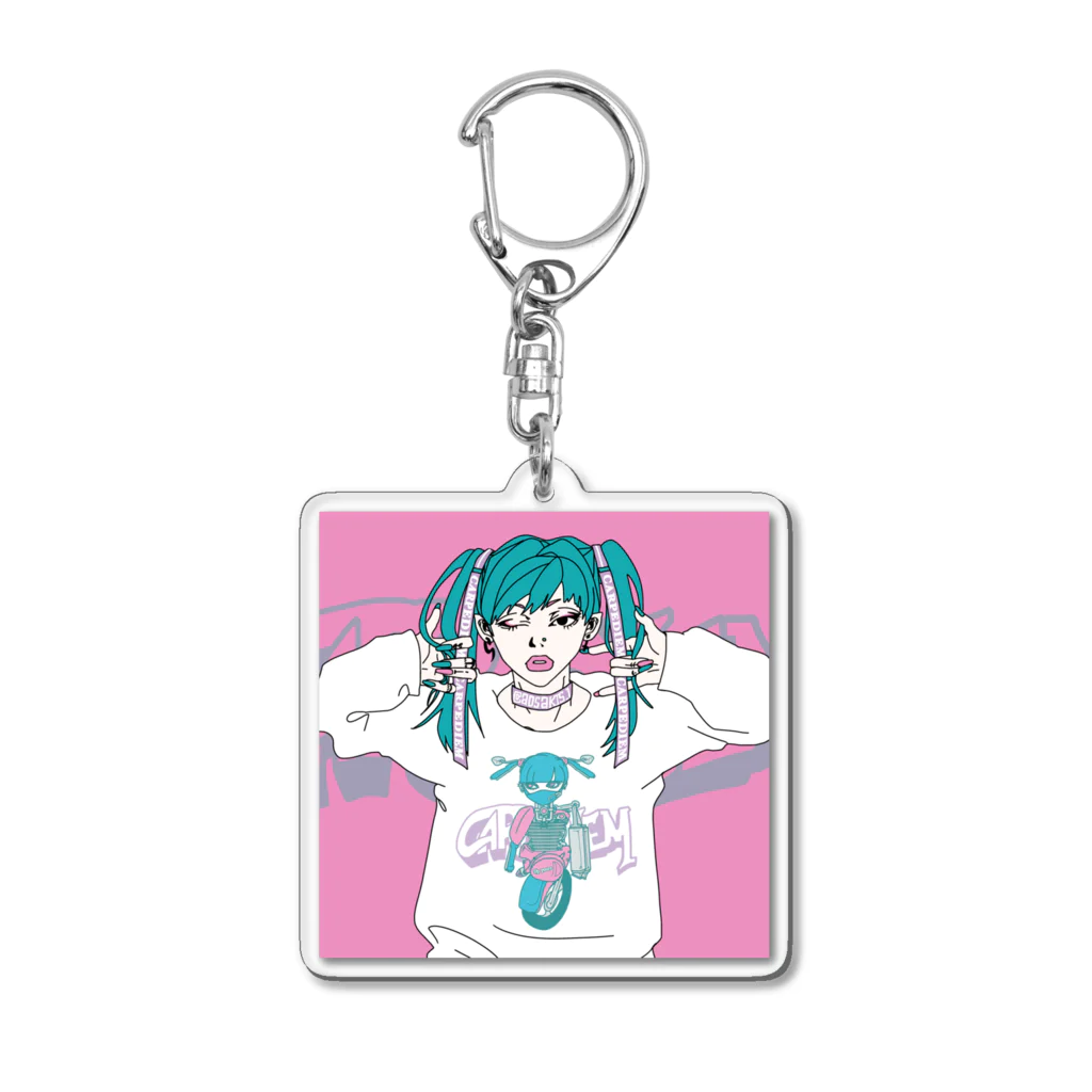 CARPE DIEMのストリートガール Acrylic Key Chain