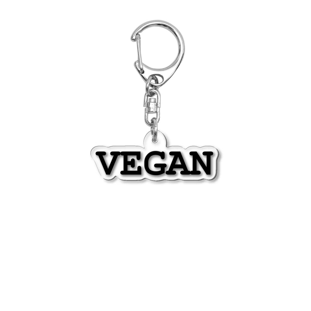 VEGAN SHOP FREEのVEGANロゴ（黒） アクリルキーホルダー