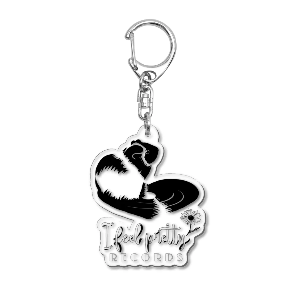 THE PATS PATS official shopのI feel pretty black アクリルキーホルダー