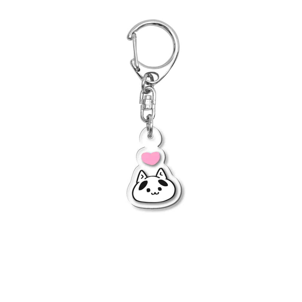 ぴーちショップのまゆねこポテ Acrylic Key Chain