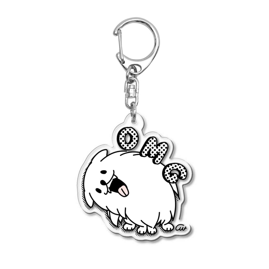 イラスト MONYAAT のOMGなポメラニアン*st*ak Acrylic Key Chain