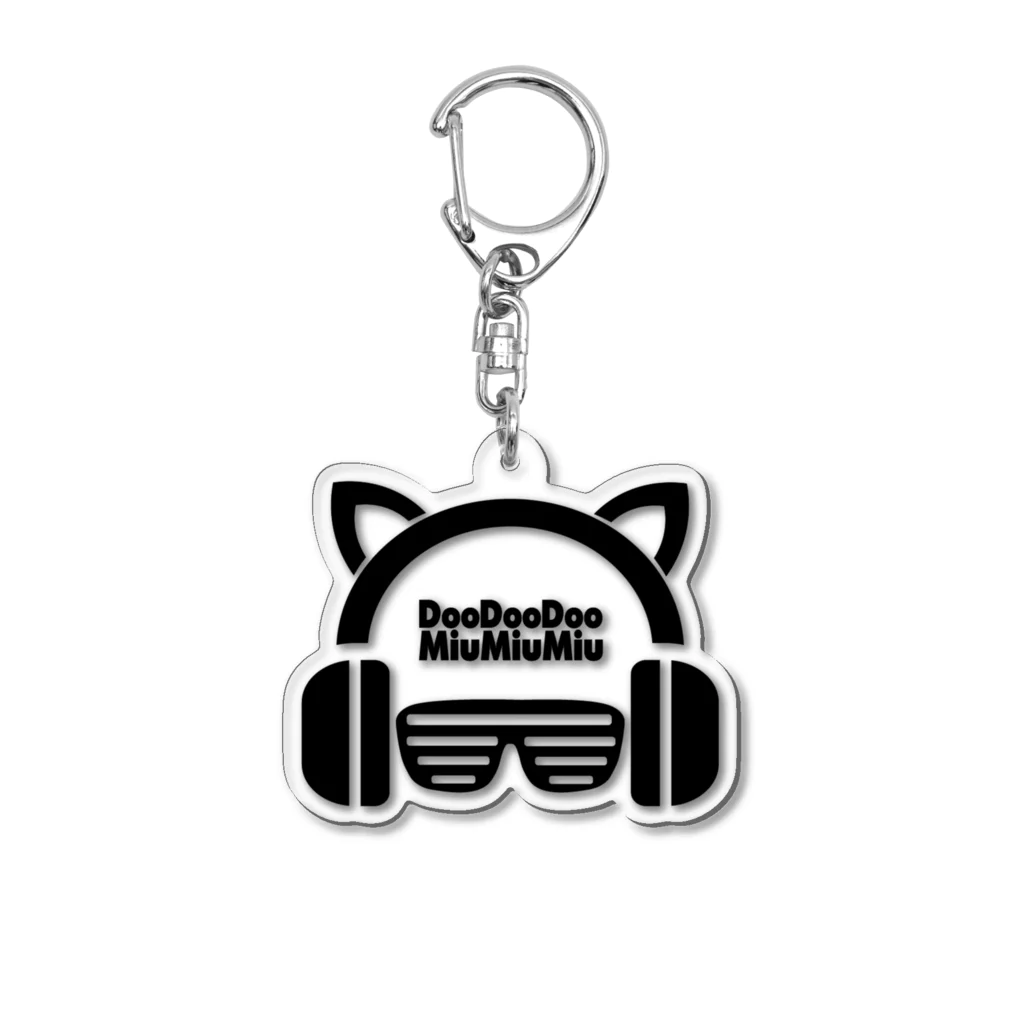 DooDooDooMiuMiuMiuの猫耳ヘッドフフォンロゴ アクリルキーホルダー