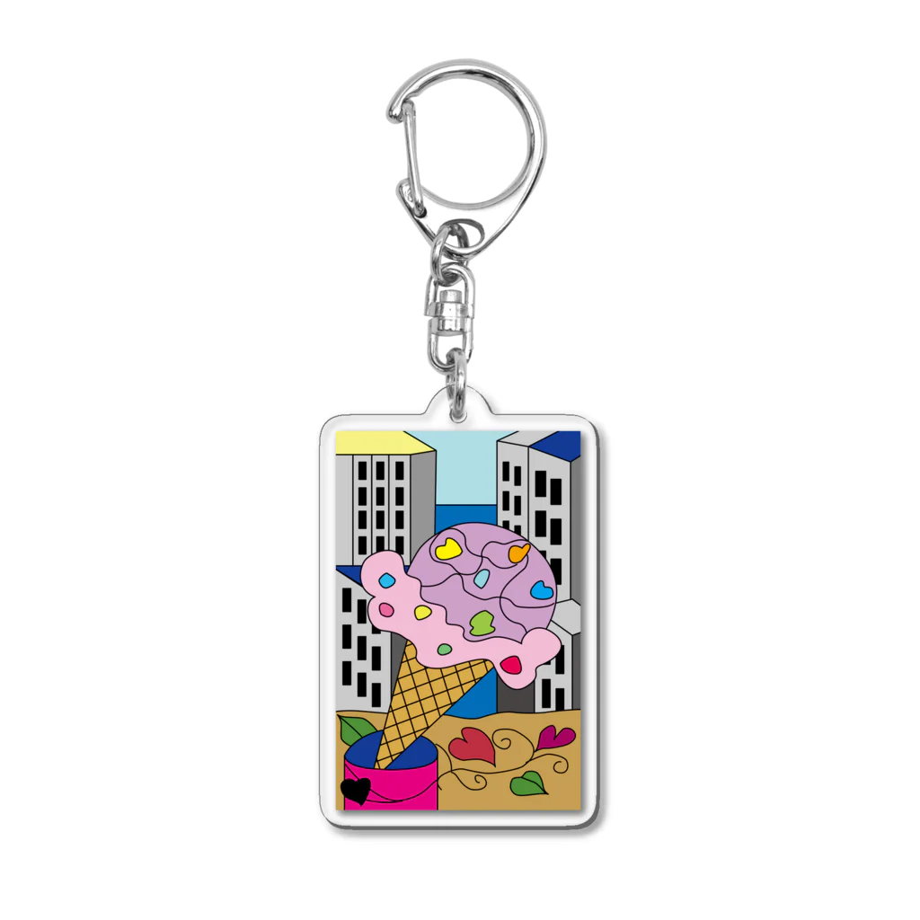 Blupiggのアイスクリーム Acrylic Key Chain