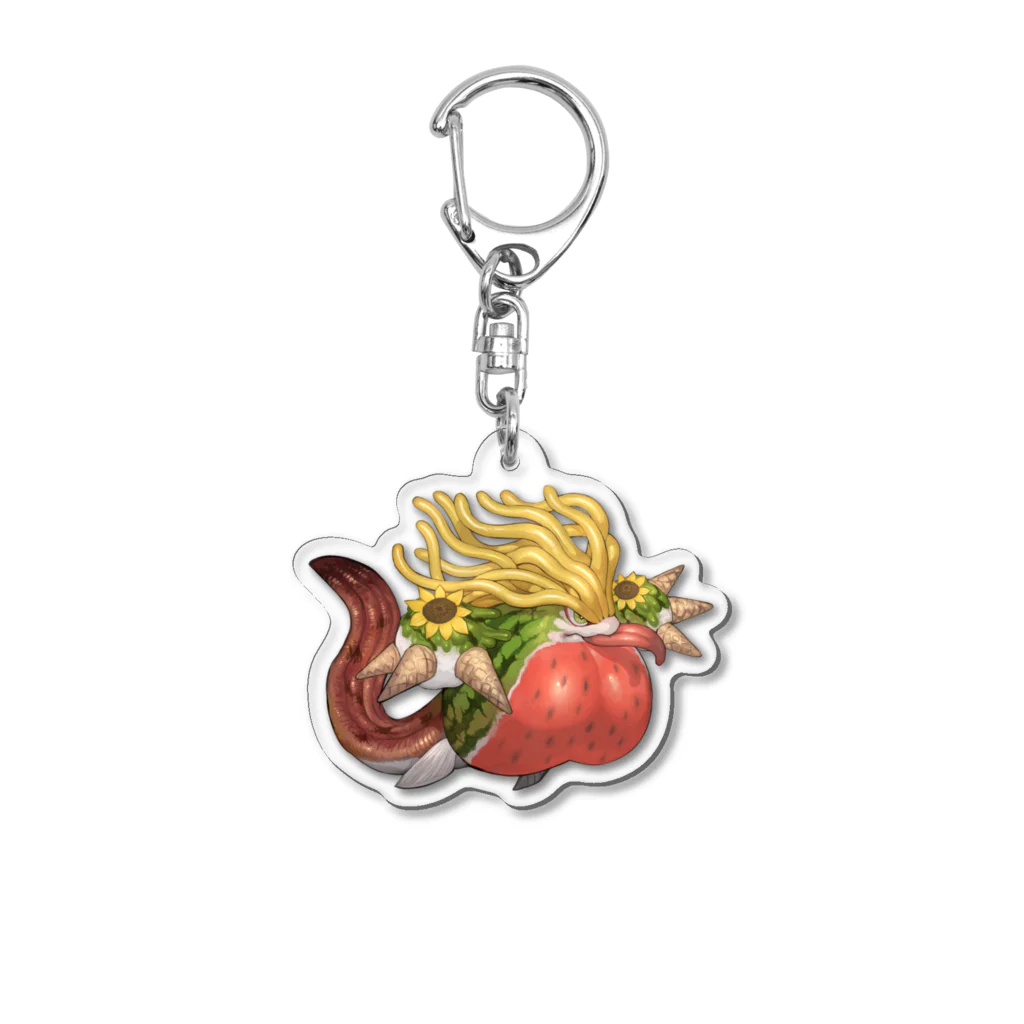 スモサモの夏の食べモン Acrylic Key Chain