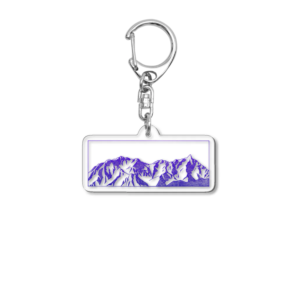 まつのき商店の槍穂高連峰　青ペン Acrylic Key Chain