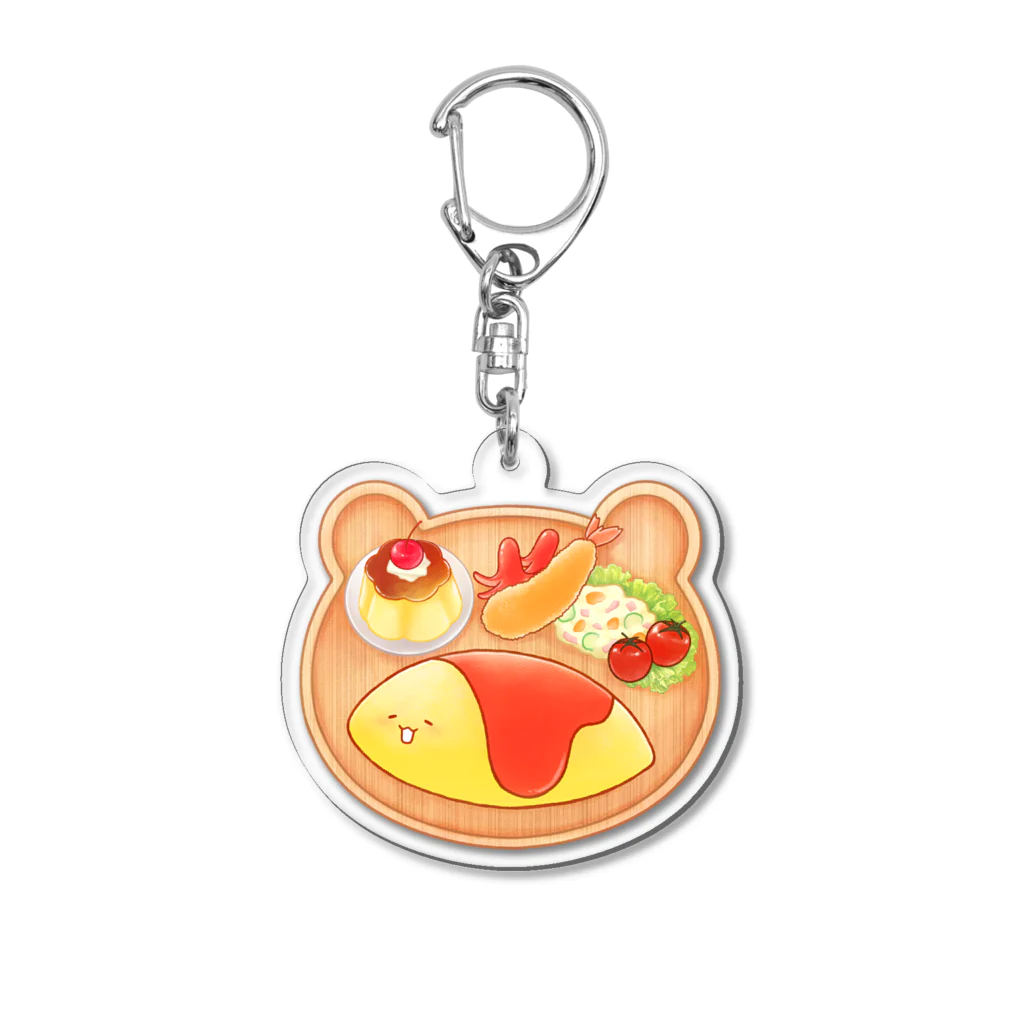 ゆるオムのお子様ランチなオムライス Acrylic Key Chain