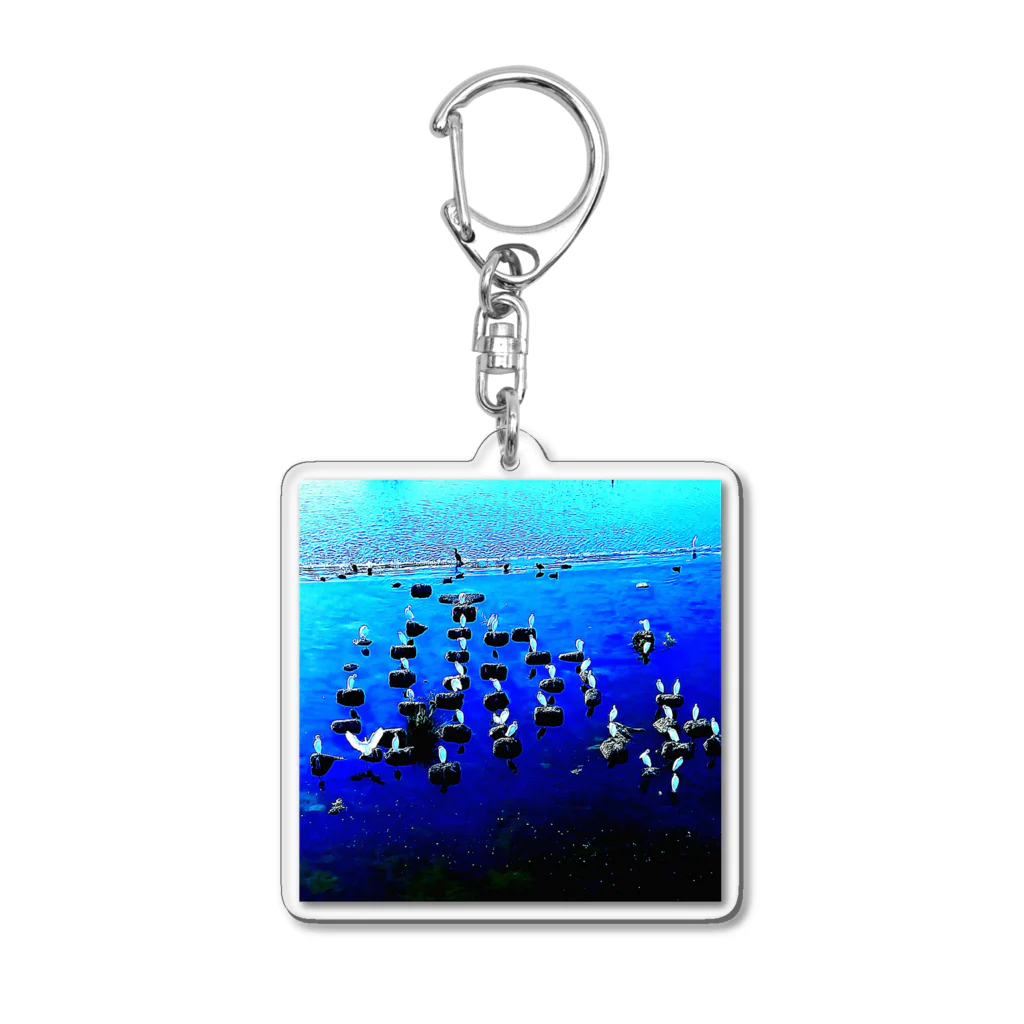 SASARiNS の白鷺オセロ Acrylic Key Chain