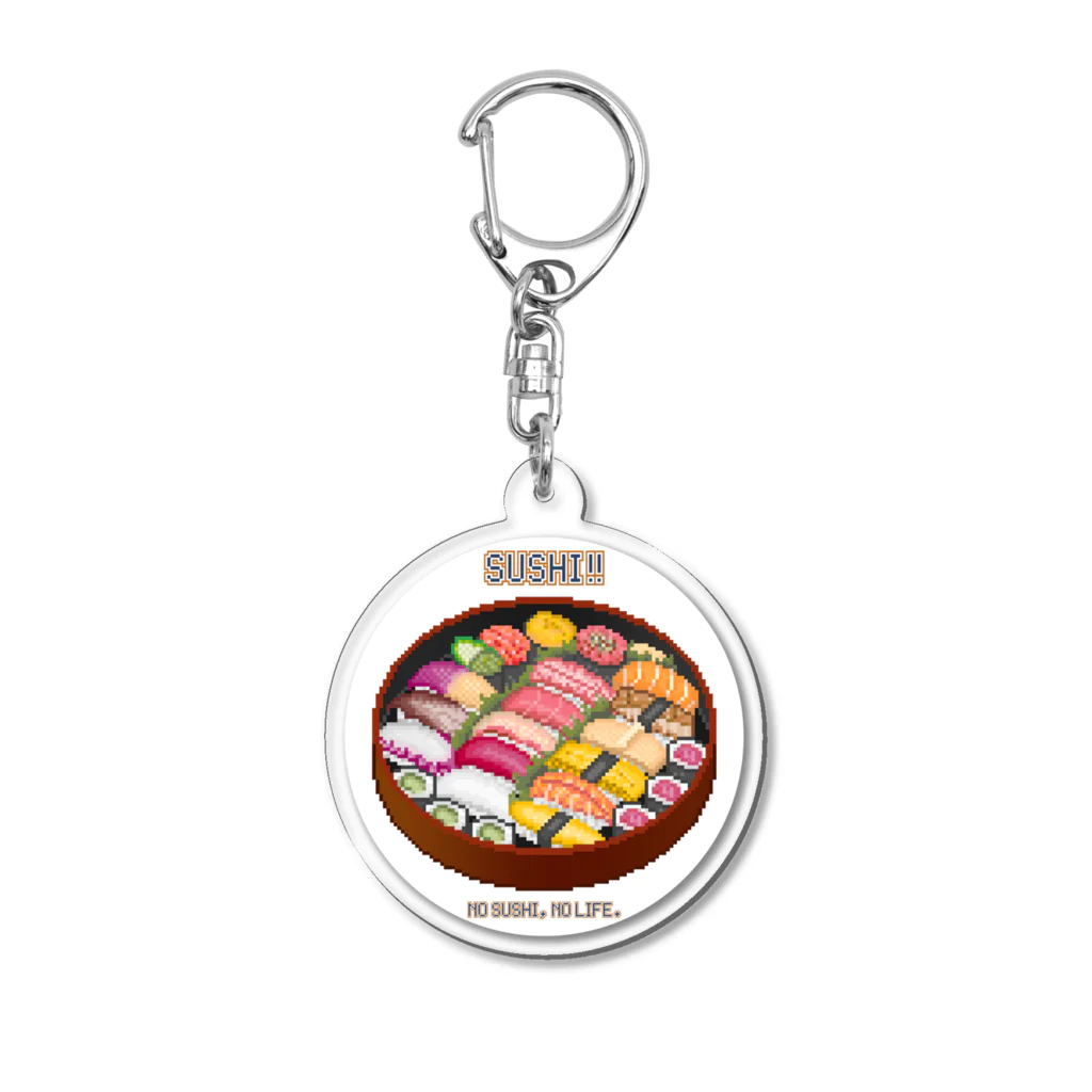 猫と釣り人のSUSHI_1RW_ST Acrylic Key Chain