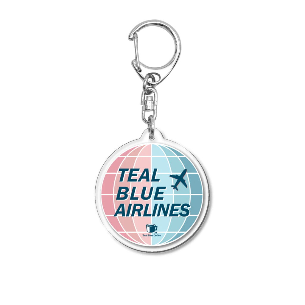 Teal Blue CoffeeのTEAL BLUE AIRLINES Acrylic Key Chain