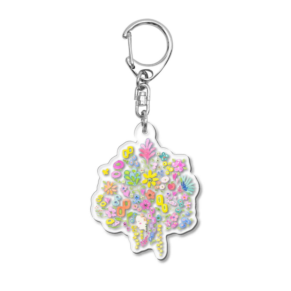 tetote ai design hut ～森の中のデザイン制作所～の花ごころ　恋ごころ Acrylic Key Chain