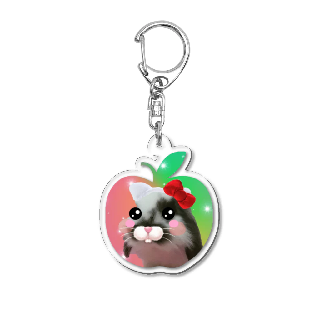 うさぎのうみちゃんねるショップのデコうさぎKIKIちゃん-うさぎのりん＆うみ Acrylic Key Chain