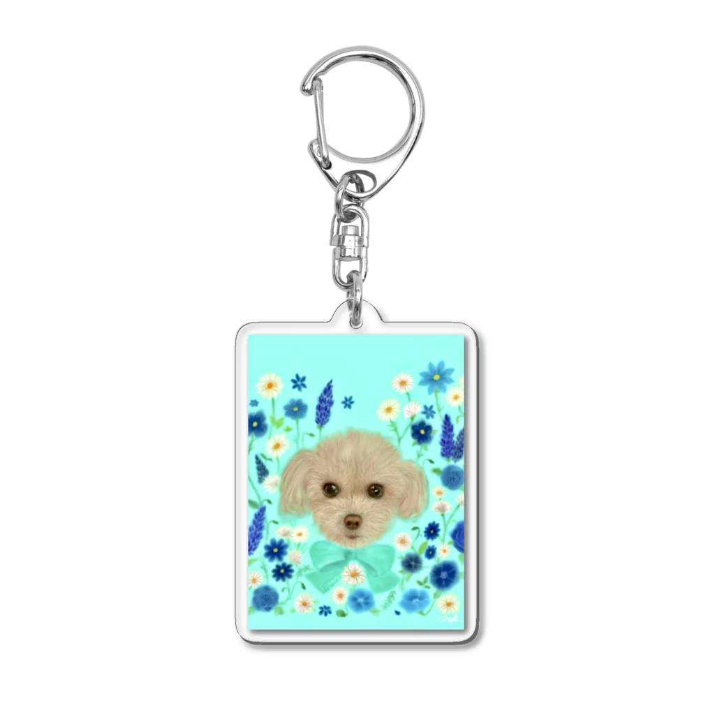 Masami’s artworksの[高発色版]フィガロくんとお花シリーズ Acrylic Key Chain