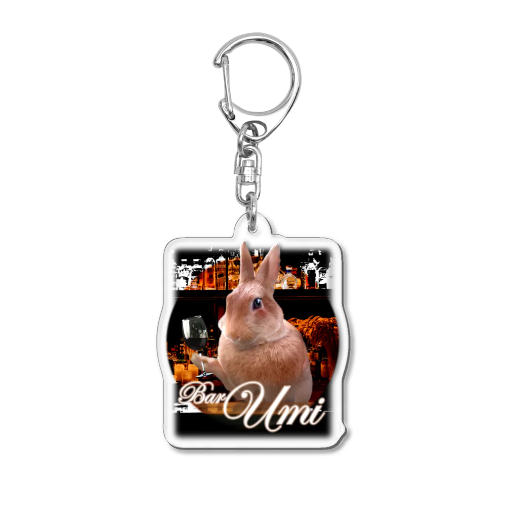 うさぎのうみちゃんねるショップのマダムうさぎ-うさぎのうみ Acrylic Key Chain