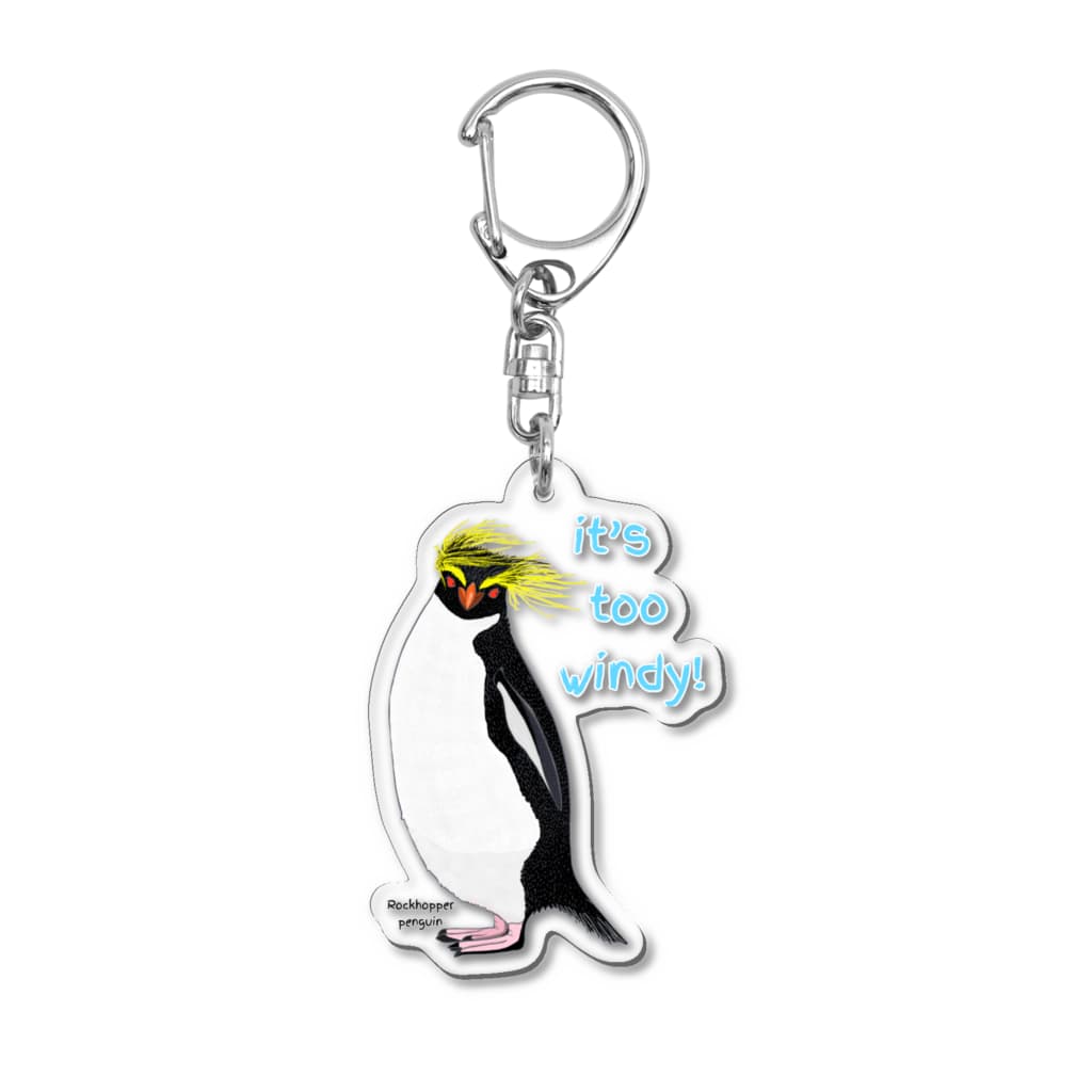 LalaHangeulのRockhopper penguin　(イワトビペンギン) Acrylic Key Chain