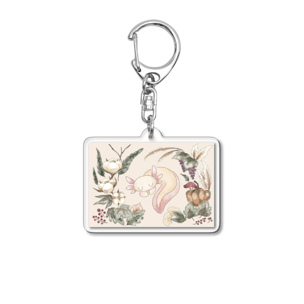 upa_museumのウーパールーパー 秋 Acrylic Key Chain