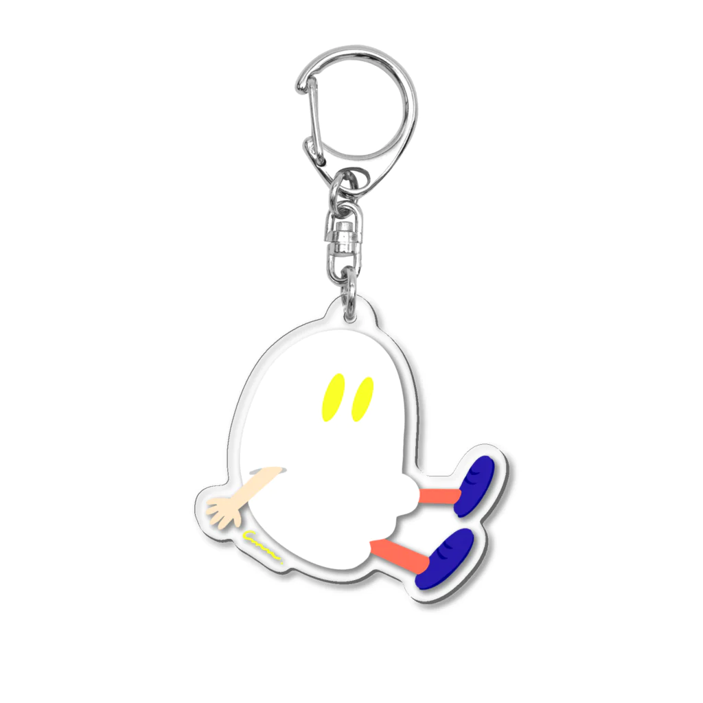 CHIMNEY雑貨店のおすわり二頭身おばけ Acrylic Key Chain