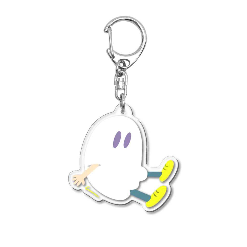 CHIMNEY雑貨店のおすわり二頭身おばけ Acrylic Key Chain