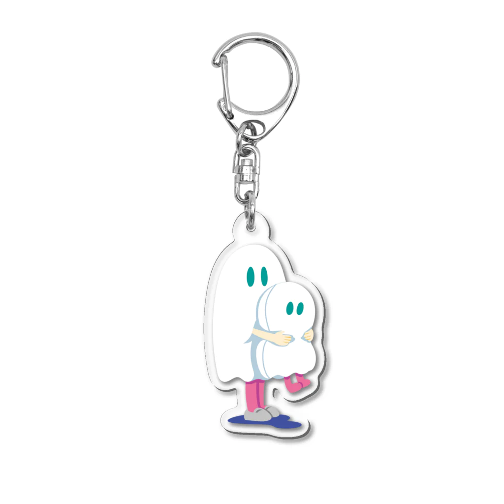 CHIMNEY雑貨店のぬいぐるみとななしのおばけちゃん Acrylic Key Chain