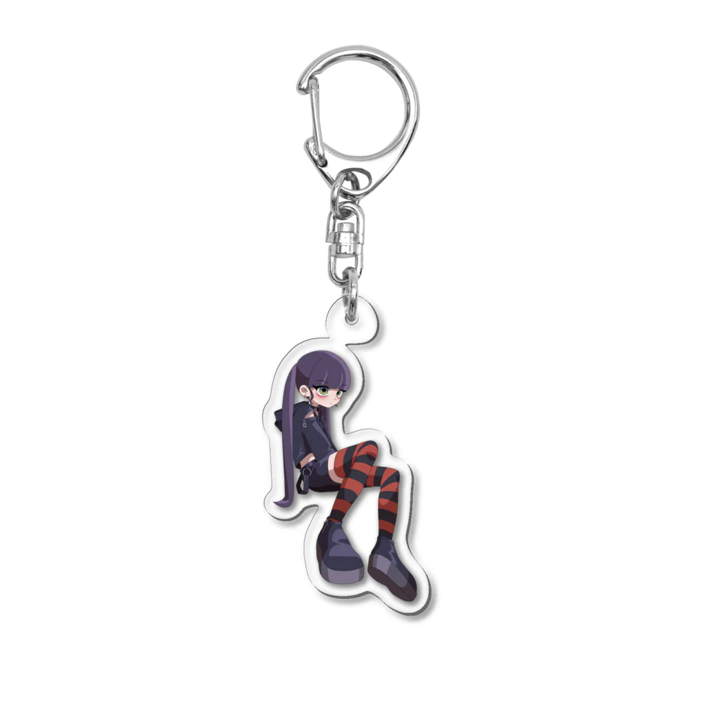 ｒａｔの黒髪ツインテちゃん Acrylic Key Chain