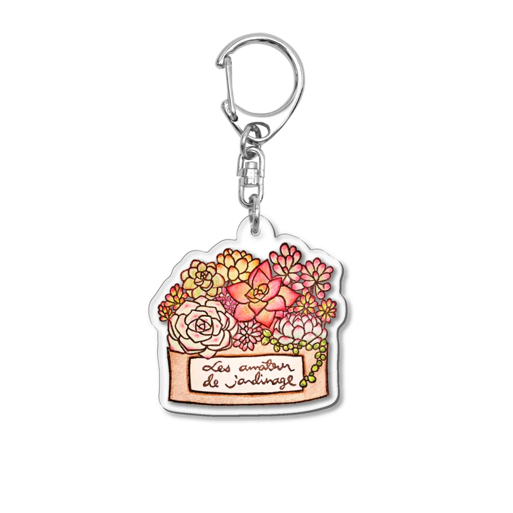 Beansclubの多肉寄せ植え Acrylic Key Chain