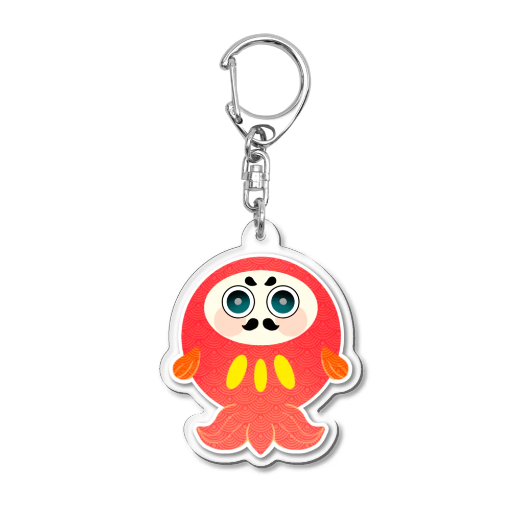 たつまきのだるま金魚さんアクキー Acrylic Key Chain