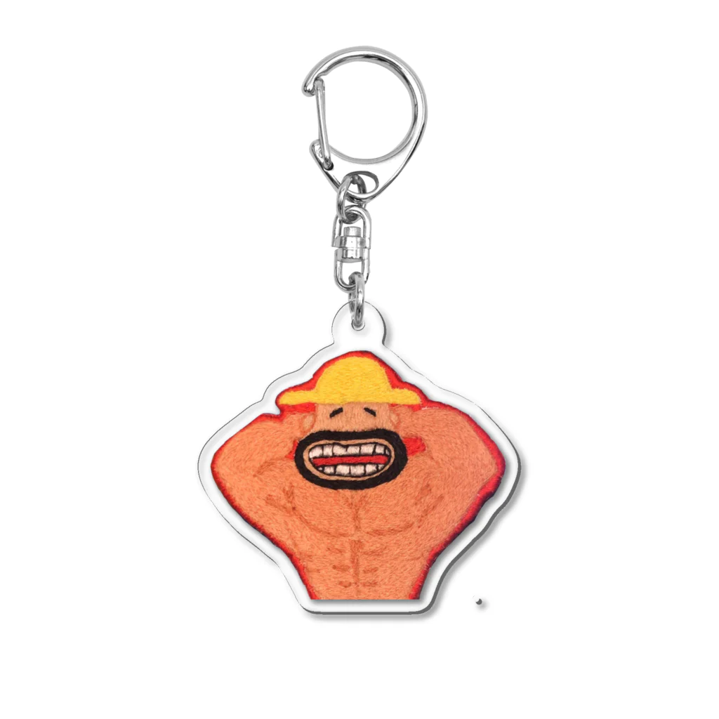 四十肩治美のマッチョおぢさん Acrylic Key Chain