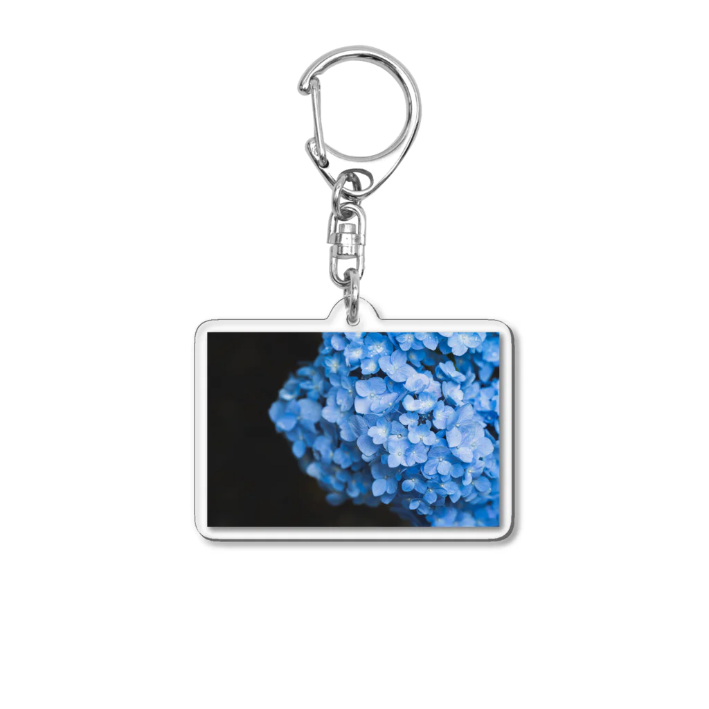 かずまるショップのあおいあじさい Acrylic Key Chain