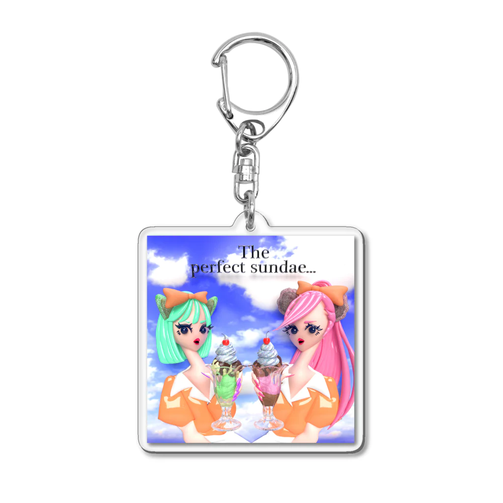 ファンシーショップはるなくんのパーフェクトサンデー🍨✨ Acrylic Key Chain