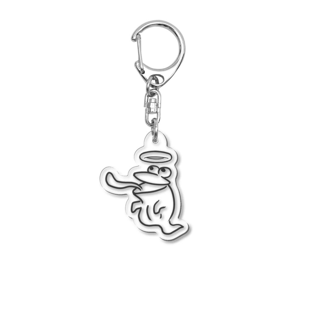 ヨーロッパゴミバコガエル外来種侵略計画の（クリアver）ヨーロッパゴミバコガエルアクキー（幽体） Acrylic Key Chain