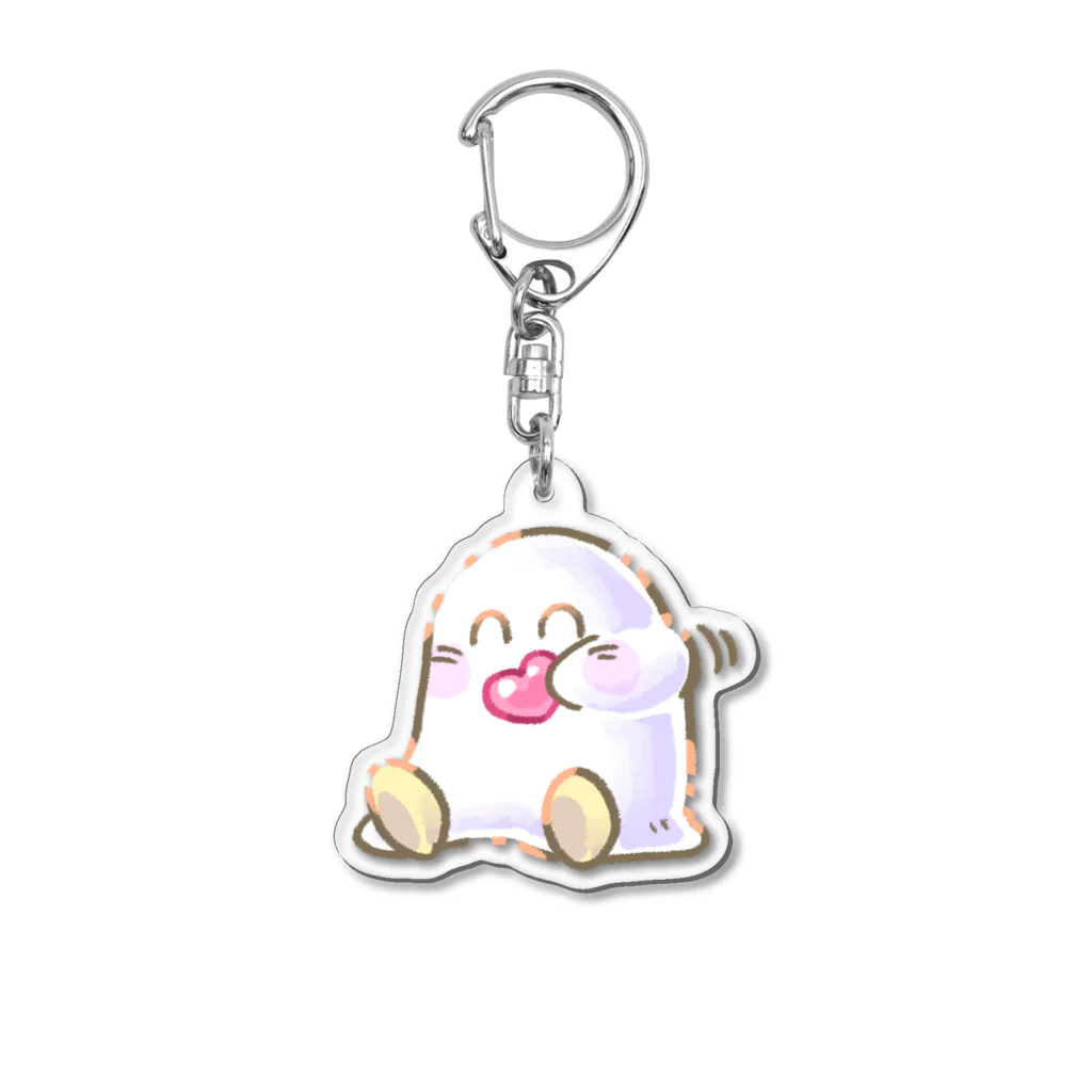 オムタマスタジオの メジェド Medjed ~The Smiter~(ハートもぐもぐ) Acrylic Key Chain