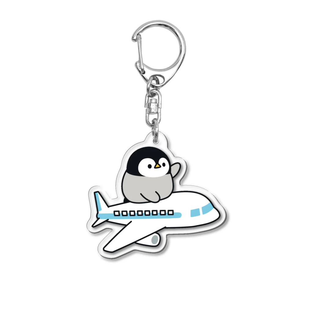 DECORの心くばりペンギン　飛行機ver. Acrylic Key Chain