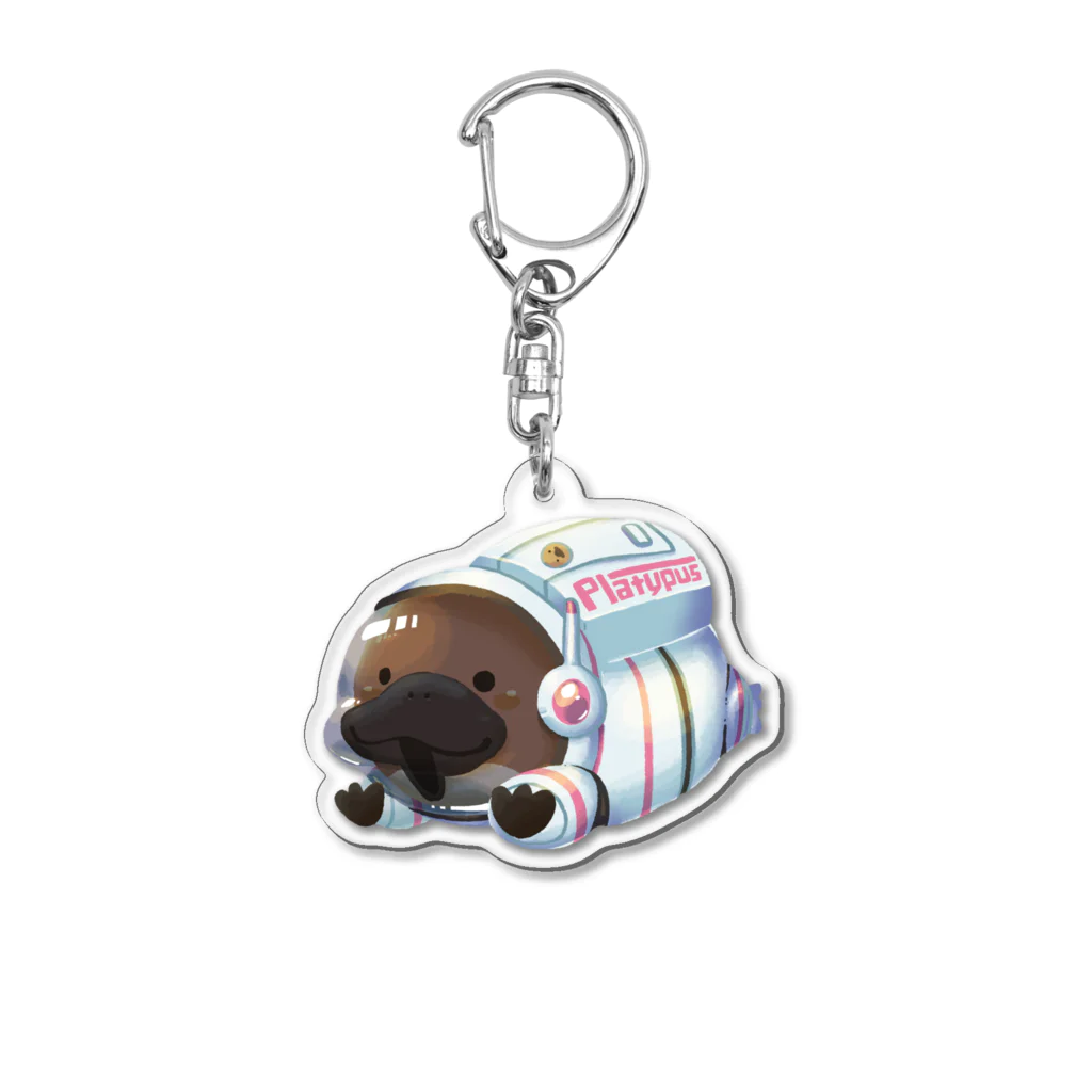 オムタマスタジオの宇宙飛行士カモノハシ Acrylic Key Chain