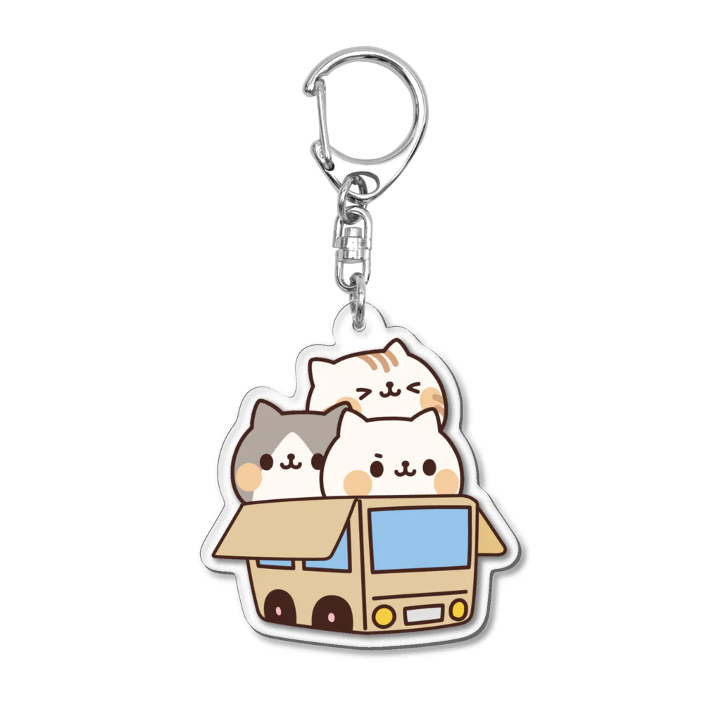 DECORのネコがいっぱい　おくるまver. Acrylic Key Chain