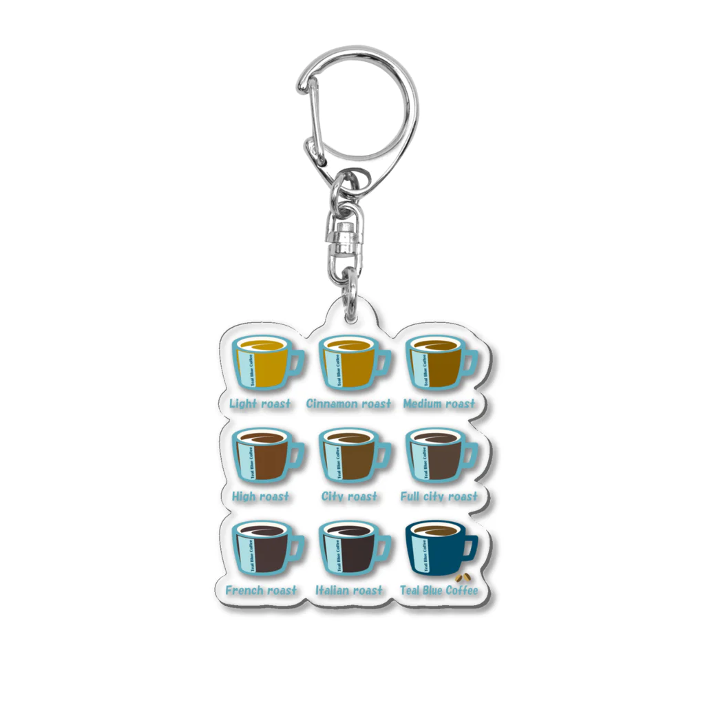 Teal Blue CoffeeのRoasted coffee Acrylic Key Chain